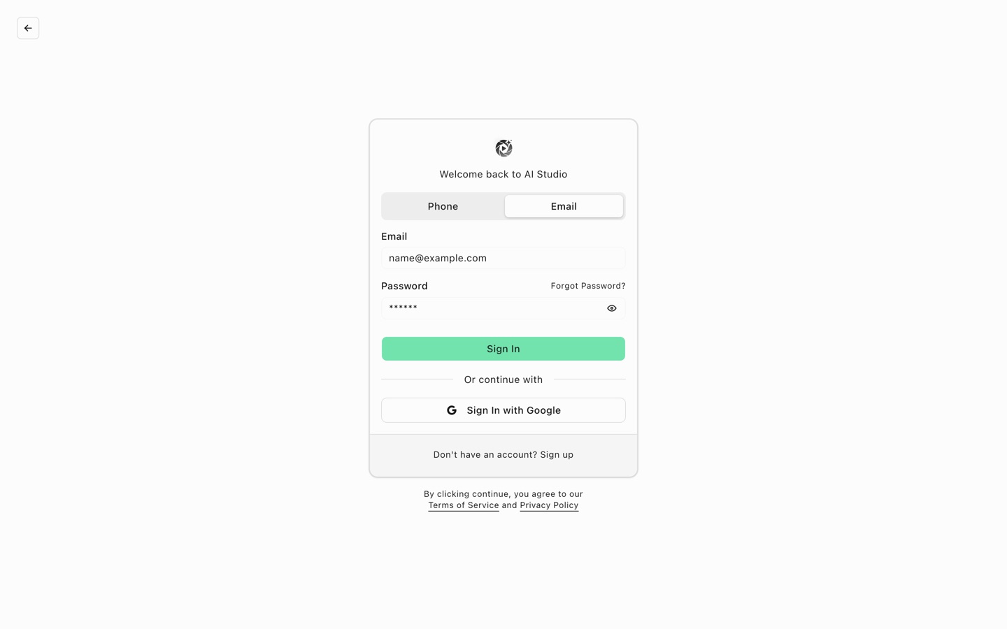 Email sign-in